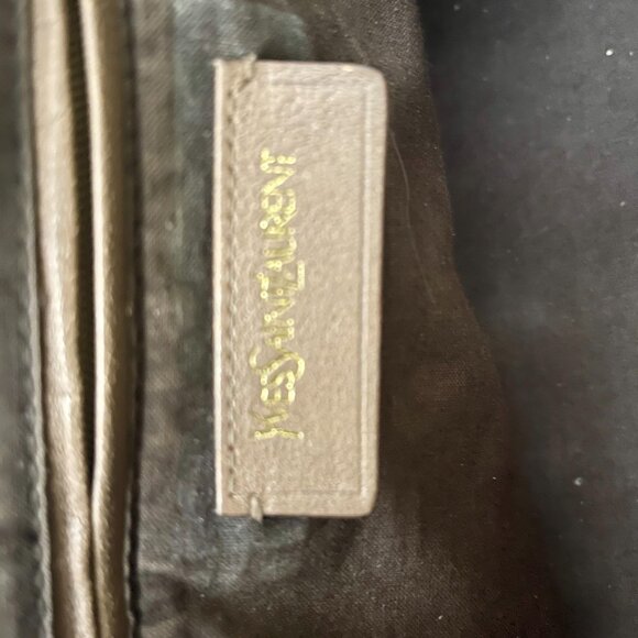 YSL Cabas Chyc Brown Elephant Leather Satchel Shopper Handbag - Picture 10 of 12